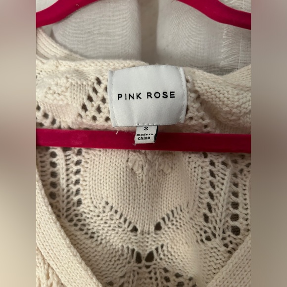 Pink Rose cropped cardigan - Picture 3 of 3